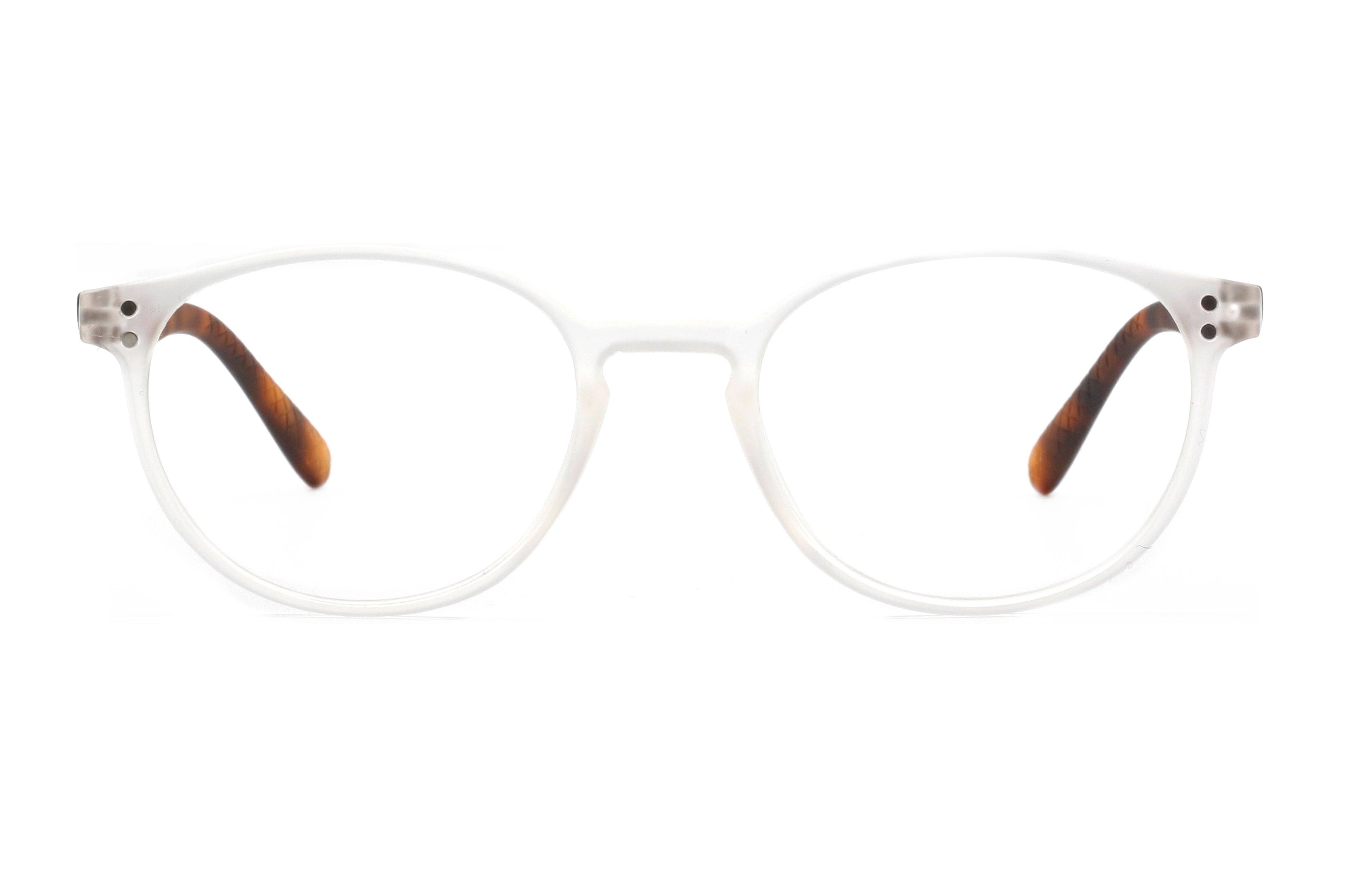 0211 Reading Glasses – Frosted Clear & Tortoiseshell
