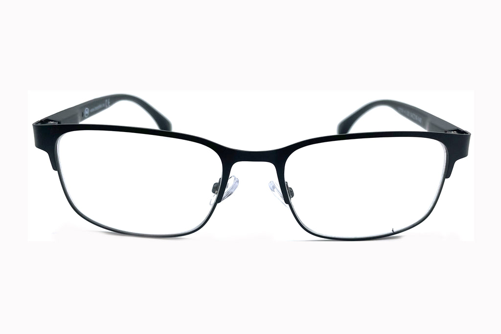0219 Lesebrille – Slank Svart Metall