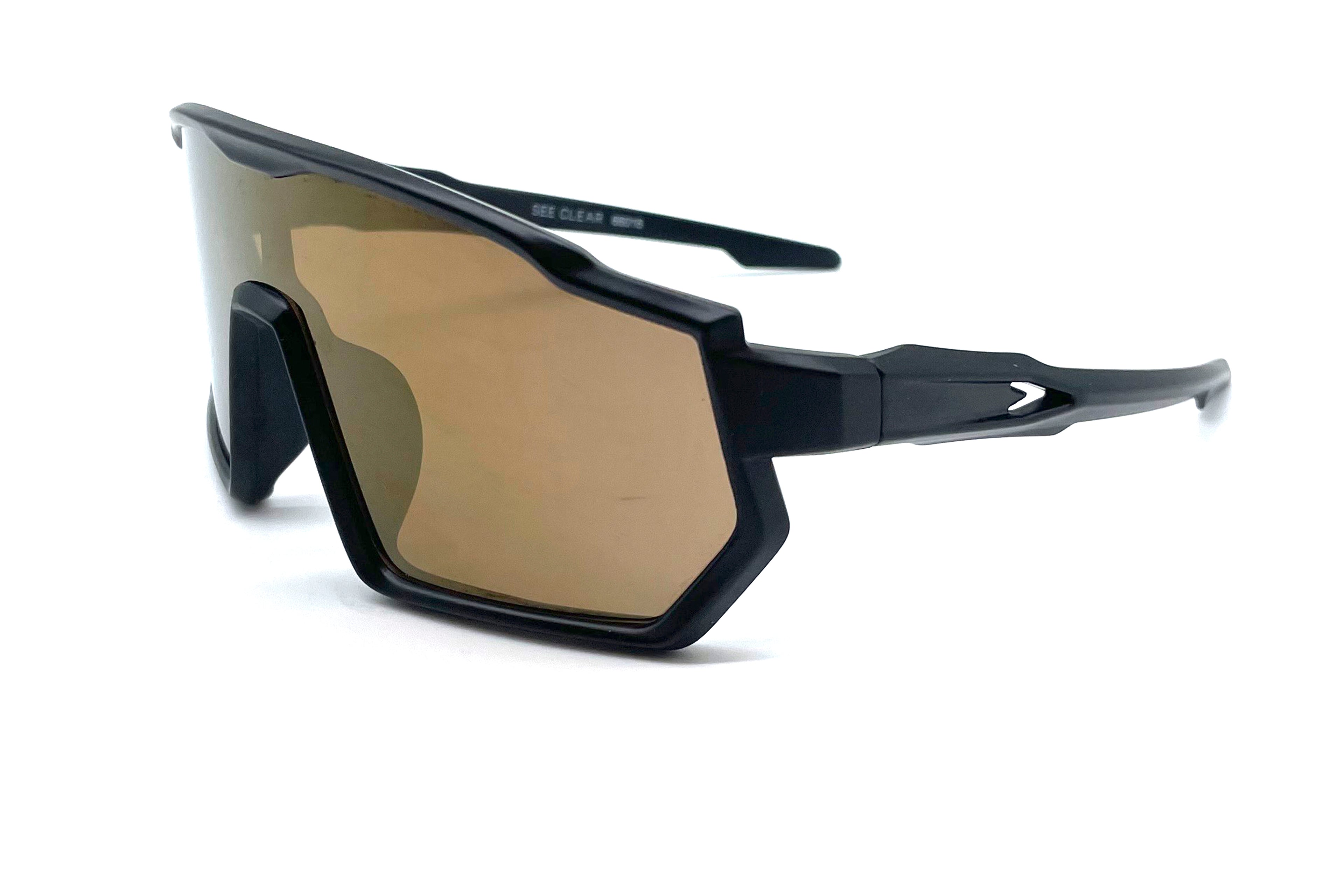 See Clear 66016 Kids Sports Sunglasses – Black Frame / Brown Lenses