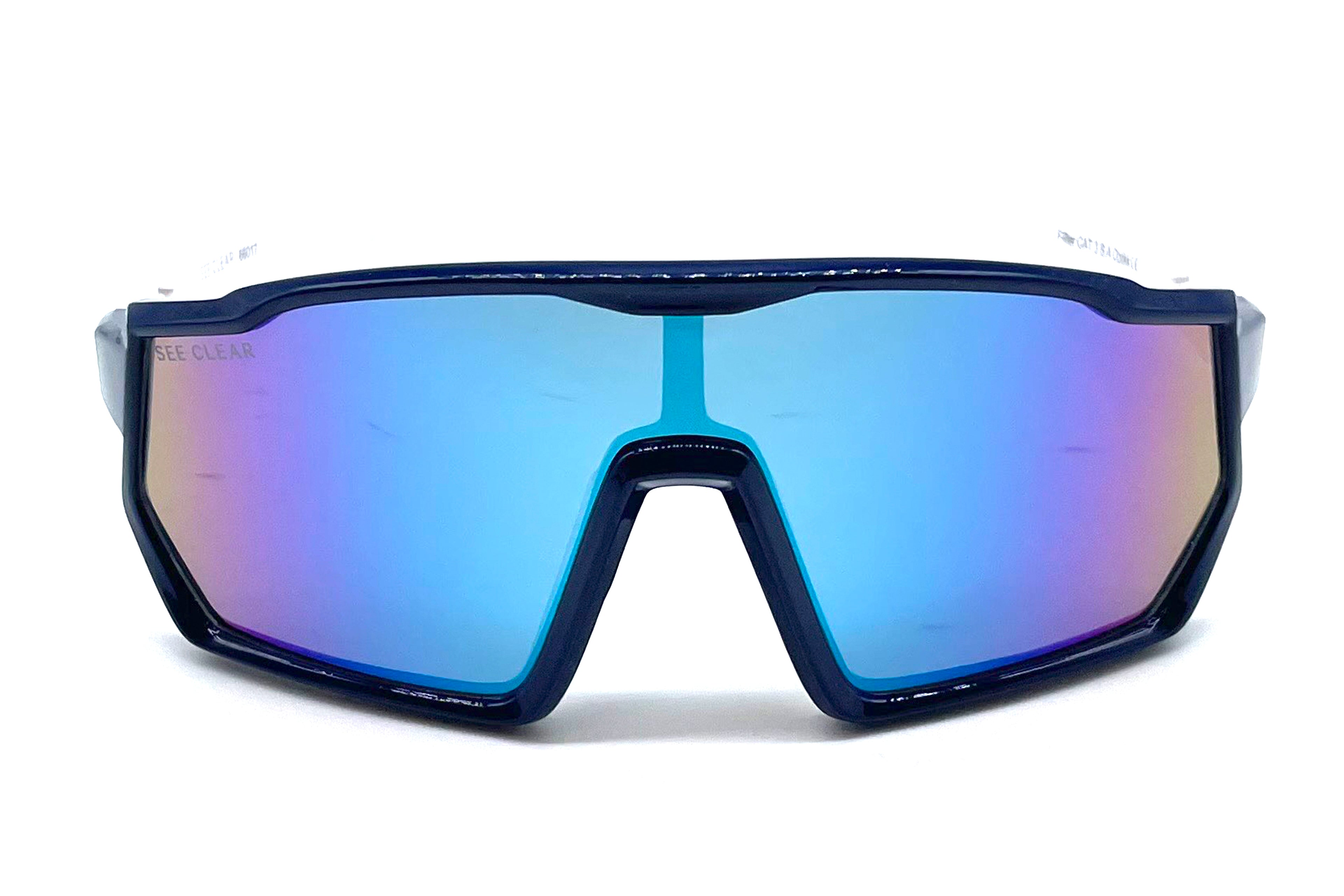See Clear 66017 Kids Sports Sunglasses – Navy Frame / Blue Mirror Lenses