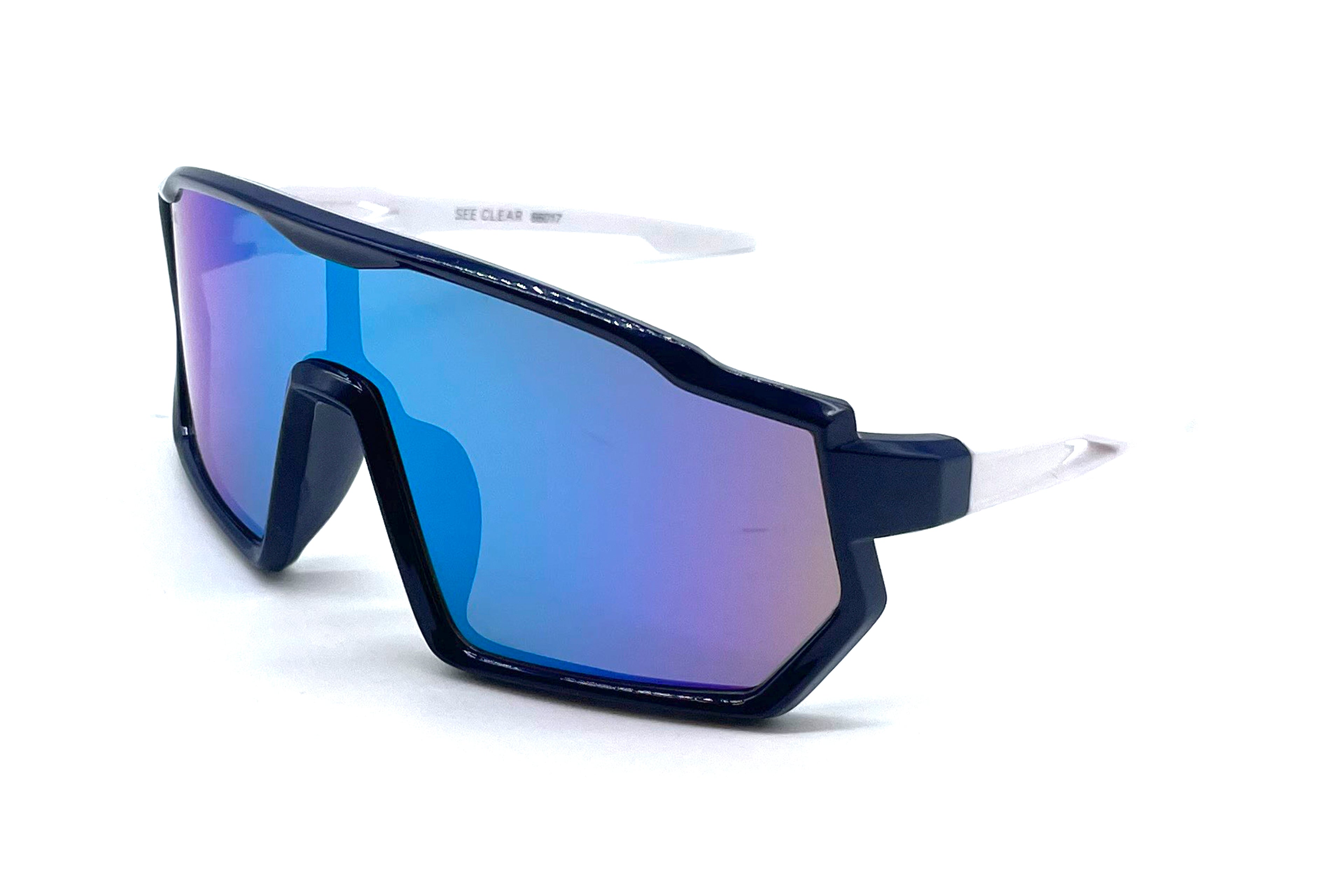 See Clear 66017 Kids Sports Sunglasses – Navy Frame / Blue Mirror Lenses
